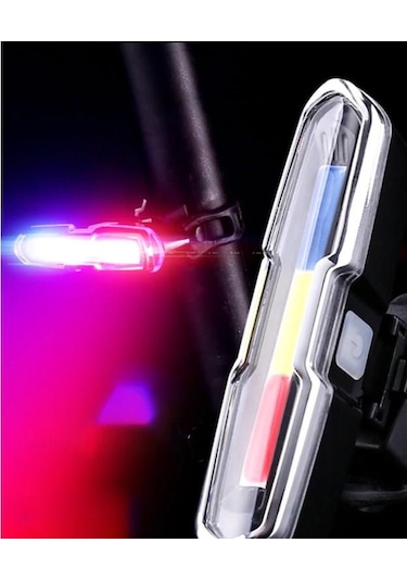 Forte GT Bisiklet USB şarjlı Led Kırmızı Mavi Beyaz Xbyc 6017-3