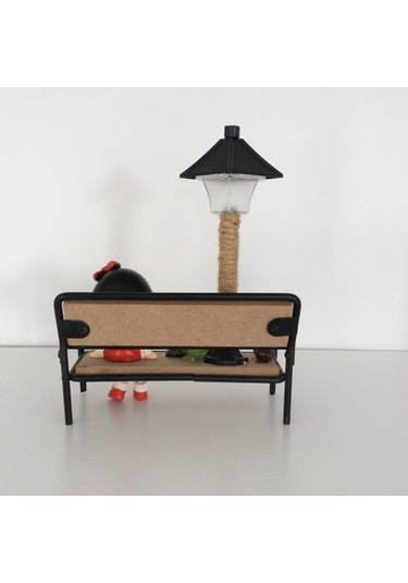 Bankta Oturan Kız Işıklı Biblo Flower Girl Diğer