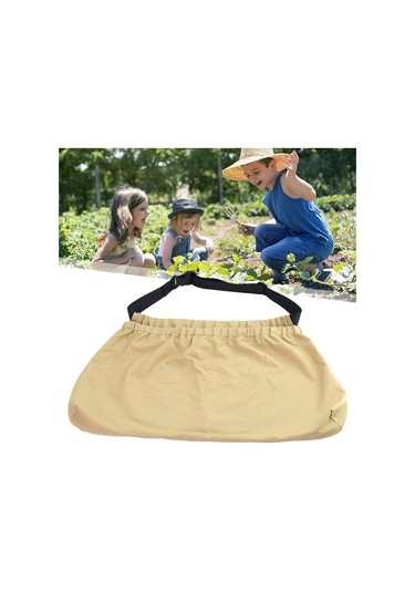 Dinosaurs Hasat Önlük Toplama Depolama Cepler Çanta Sebze Meyve Yumurta Kahverengi Altın