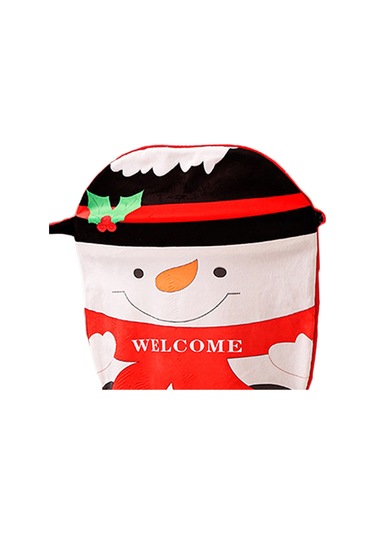 Suntek Noel Sandalye Kapak Dekor Arkalık Ev Partisi Kardan Adam