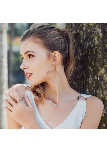 Bamoer 925 Ayar Gümüş Kore Tüy Gül Çiçek Yıldız Düzlem Manşet Saplama Küpe Kadınlar İçin J