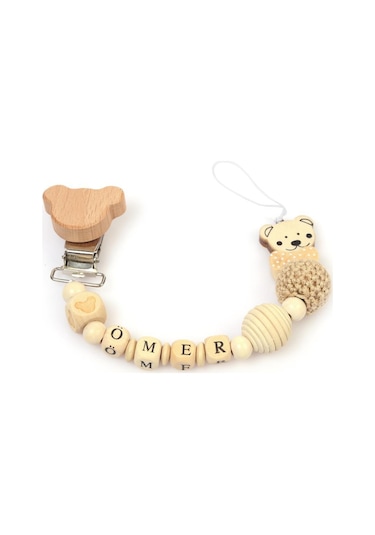 Isimli Emzik Zinciri - Emzik Askısı- Bebek Bez060 Çok Renkli