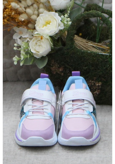 M.p 242 3325 Beyaz Mor Rahat Hafif Kız Çocuk Ayakkabı 001