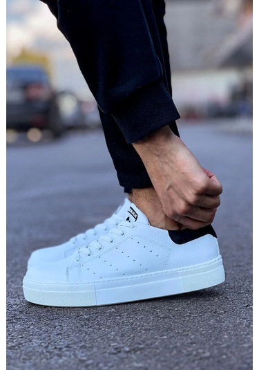 Ch983 - Cbt Tennis Erkek Ayakkabı Beyaz/sıyah Çok Renkli