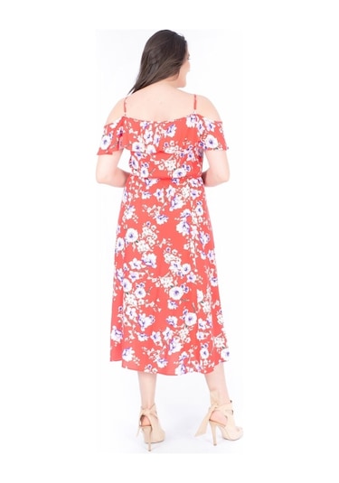 Kolları Volanlı Elbise (536942519)