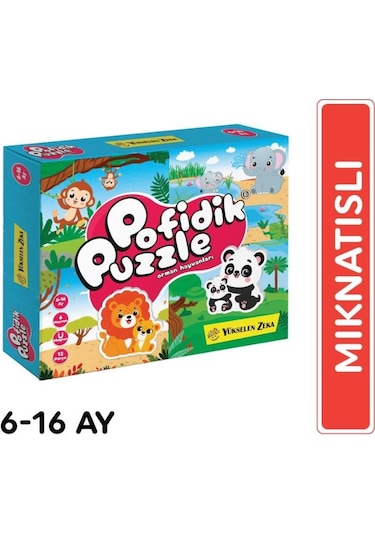 Yükselen Zeka 6-16 Ay İlk Pofidik Magnet Puzzle - Orman Hayvanları