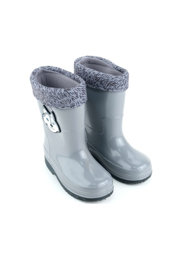 Gezer Erkek Çocuk Kışlık Pvc İçi Sıcak Astarlı Su Geçirmez Yağmur Bot Çizme Gc2kfm.00685.00.019.j16 Gri