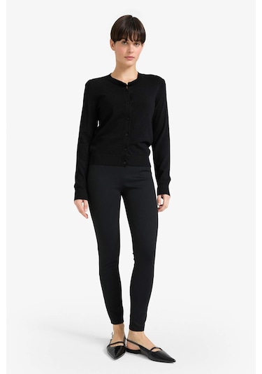 Defacto Pens Detaylı Yüksek Bel Tayt F2068ax25wnbk81 Siyah-bk81