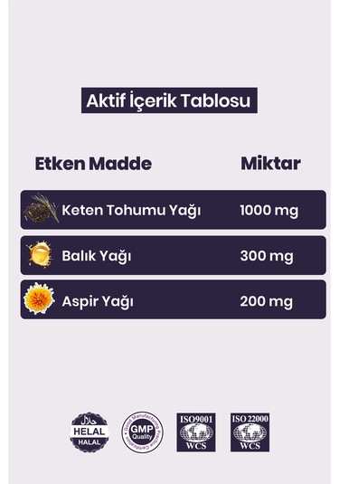 Keten Tohumu Yağı Yumuşak Kapsül - 60 Kapsül