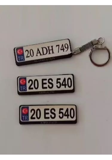 Kara Bilişim Plaka Anahtarlık Ahşap