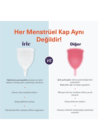 Irie Adet Kabı Regl Kabı Menstrüel Kap Menstrual Cup [[Regular Transparan]]