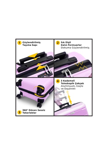 Biggdesign Moods Up Tsa Kilitli 24" Abs Gövdeli Valiz Orta Boy-pembe