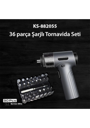 Kingsdun Sarjli Tornavida Seti 36 Parçali Manyetik Uç 5v 2500mah