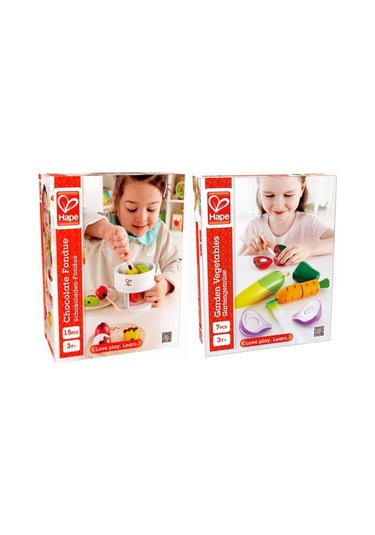 Calimera Toys Ahşap Çikolata Föndü & Sebze Kesme 2li Set
