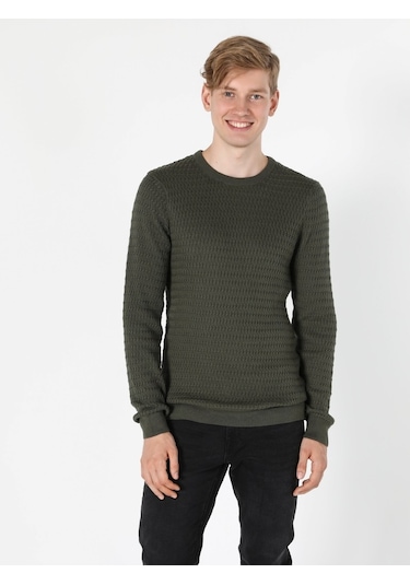 Colin's Slim Fit Haki Erkek Kazak CL1056031_Q1.V1_KHA