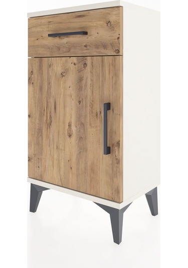 Arges Komodin Tek Raflı Tek Çekmeceli Tek Kapaklı 44x30x80 Aytaşı-çam Aytası