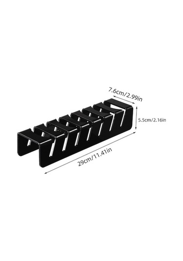 Flybuy Moveevo 14 Kapasiteli Akrilik Şapka Organizatörü, Düzenli Askılı, Siyah, Kullanıma Hazır, Yıkanabilir Siyah