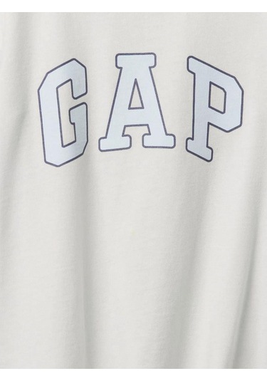 Kız Bebek Gap Logo Grafikli T-shirt Gri-5999 Gri