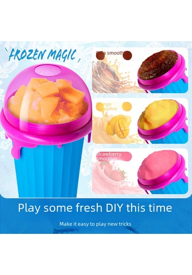 Springsun Yazın Serinletici: 500ml Yükseltilmiş Kapasiteli Blender Bardak, Kolay Kullanım, Popüler Tasarım, Çeşitli İçecekler İçin Mavi Mavi