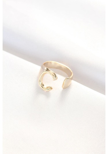 Dodes Dodes C Harfli Altın Renk Ayarlanabilir Yüzük Tg27byk3150 Çok Renkli