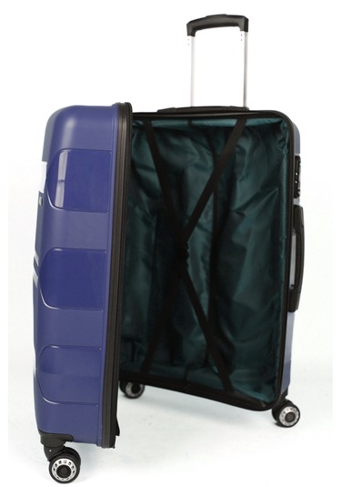 Hotowa Gold Pp Valiz 8011 Koyu Mavi Tsa Kilitli Orta Boy Koyu Mavi