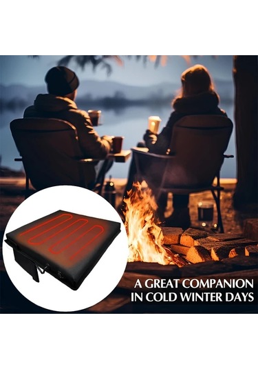 Willowhaven 1 Adet Cozycare Usb Isıtmalı Koltuk Pedi 3 Modlu Ayarlanabilir Taşınabilir Isıtma Matı Siyah Siyah