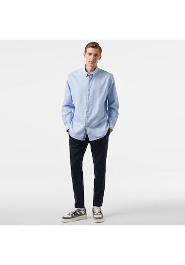 Nautıca Erkek Mavi Classıc Fıt Uzun Kollu Gömlek Düz W37310t Mavi