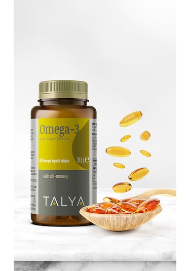 Talya Omega-3 İçeren Balık Yağı Takviye Edici Gıda 60 Yumuşak Kapsül