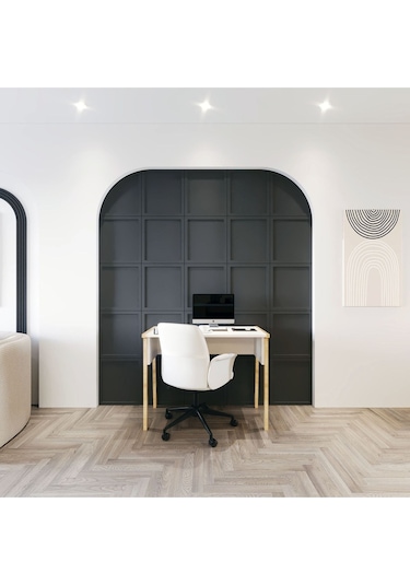 Zenith Çalışma Masası 90cm Beyaz Meşe