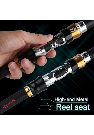 Pazly İplik Olta Karbon Fiber 99% 1.8m Teleskopik Deniz Olta Kamışı - Alabalık Sazan İçin Optimize Edilmiş Olta Çubuğu 1.8 M