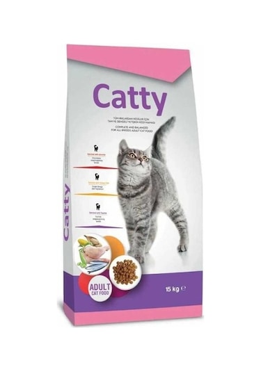 Catty Tavuklu Yetişkin Kedi Maması 15 KG