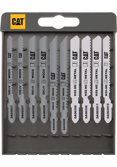 Cat Da06901 10 Parça Profesyonel Metal/ahşap Hassas/kaba Kesim Dekupaj Testere Ucu