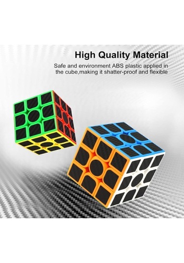 3x3x3 Professıonal Speed Cube Carbon Fıber - Karbon Fiber Profesyonel Rubik Zeka Sabır Küpü