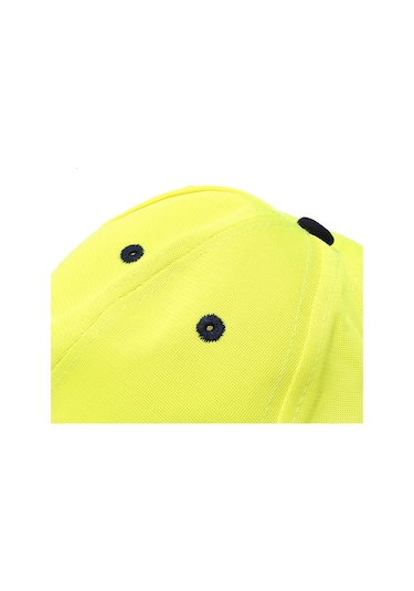 As-610 Trafik Güvenliği Yansıtıcı Güneşlik Şapkası Spor Nefes Alabilir Floresan Şapka Floresan Sarı