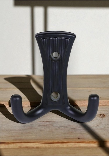 Troy Portmanto Vestiyer Duvar Dolap Elbise Askısı Siyah Metal Kapı Askılığı Askılık 5 Adet Siyah