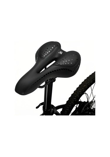 Hombey Siyah Jöle + Poliüretan Bisiklet Oturagi, Orta Boşluklu, Kalın Yumuşak, Konforlu, Dağ Bisikleti Ve Genel Kullanım Aksesuarı 270x160mm Siyah