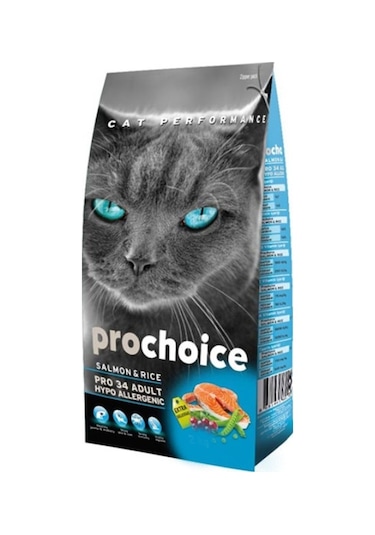 Prochoice Pro 34 Somonlu ve Pirinçli Yetişkin Kedi Maması 2 KG