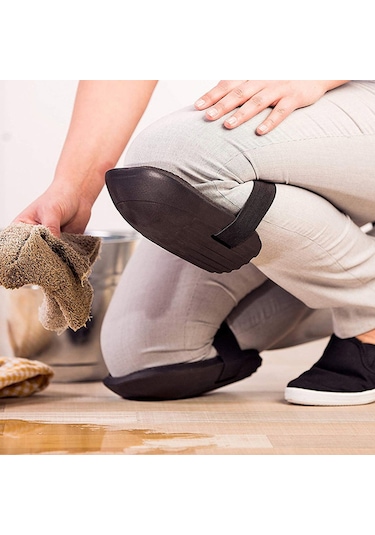 Moveevo Evaplastik Çiftli Dizlikler - Bahçe Çalışmaları, Zemin Temizliği Ve Tuğla Yapımı İçin Koruyucu Knee Pads Sarı Renk