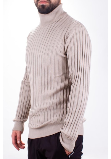 Twister 3625 Bej Balıkçı Yaka Erkek Kazak Bej