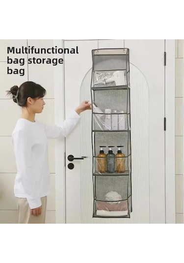 Kosona Duvar Takılı Beşikli Organizer: 4 Katlı Beyaz Nonwoven Çanta, Dormitorio/banyo/ev İçin Uzunluk 108cm, Boşluk Tasarrufu Ve Kolay Erişim Diğer