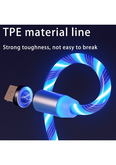 Aydınlık Manyetik Kablo Hızlı Şarj Tipi-c Mikro Usb Kablosu Şarj Cep Telefonu Xiaomi Huawei İphone Uyumlu 14 12 13 11 Kablo