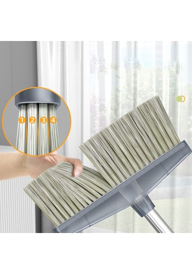 Fosenze Stal Çelik Çubuklu Sürekli Temizlik Seti - Geniş Tarama, Toz Yok Tasarım, Ev Ofis Mağaza Kullanıma Uygun Gri