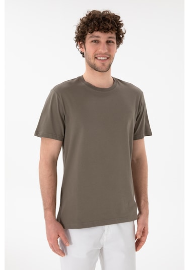 U.S. Polo Assn. Erkek Regular Fit Bisiklet Yaka Vizon Basic Tişört 50305928-VR052 U.S. Polo Assn. Erkek Regular Fit Bisiklet Yaka Vizon Basic Tişört 50305928-VR052