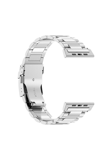 iOs Watch Uyumlu Se 2023 İçin 44mm 26mm Emniyet Tokası Titanyum Alaşımlı Saat Bandı Gümüş