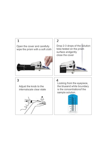 Bira Refraktometre Brix 0-32% 1.000-1 .130 Şeker Wort Atc El Aracı Hidrometre Konsantrasyon Alkollü İçecekler Test Cihazı Refraktometre