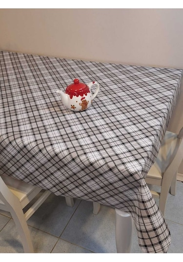 Kaydırmaz Tabanlı Pvc Muşamba - Desenli Silinebilir Masa Örtüsü 06kt39 Çok Renkli