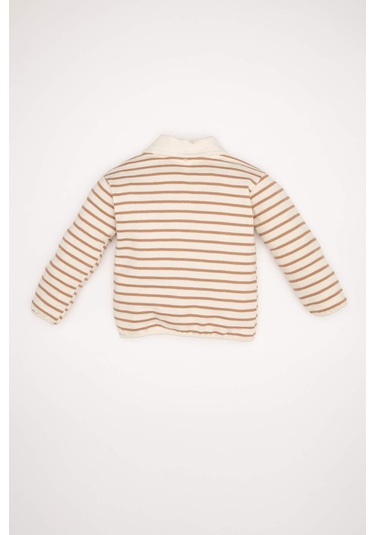 DeFacto Kız Bebek Çizgili Bebe Yaka İçi Yumuşak Tüylü Sweatshirt D6195A5NSBN564 Kahve DeFacto Kız Bebek Çizgili Bebe Yaka İçi Yumuşak Tüylü Sweatshirt D6195A5NSBN564 Kahve