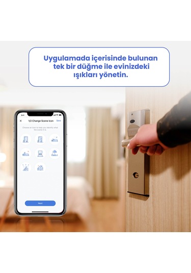 Meross Wi-Fi Uzaktan Kontrollü Çift Yönlü Dokunmatik Akıllı Duvar Anahtarı