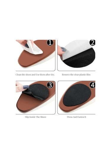 Ayakkabı Altı Kaydırmaz Tabanlık 2 Çift - 34 - 45 - Siyah