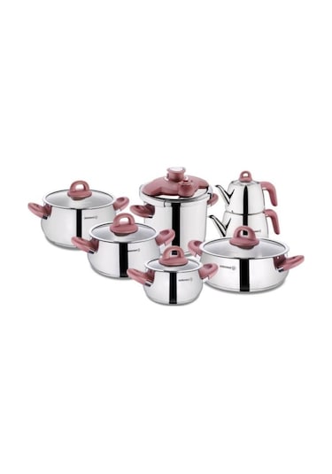 Korkmaz Bella Rosegold 14 Parça Hiper Set A1756-1 Gümüş